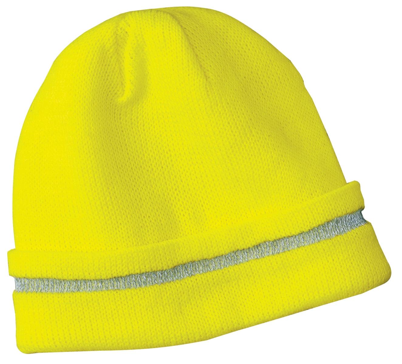 CornerStone - Enhanced Visibility Beanie with Reflective Stripe. CS800 - Dresses Max