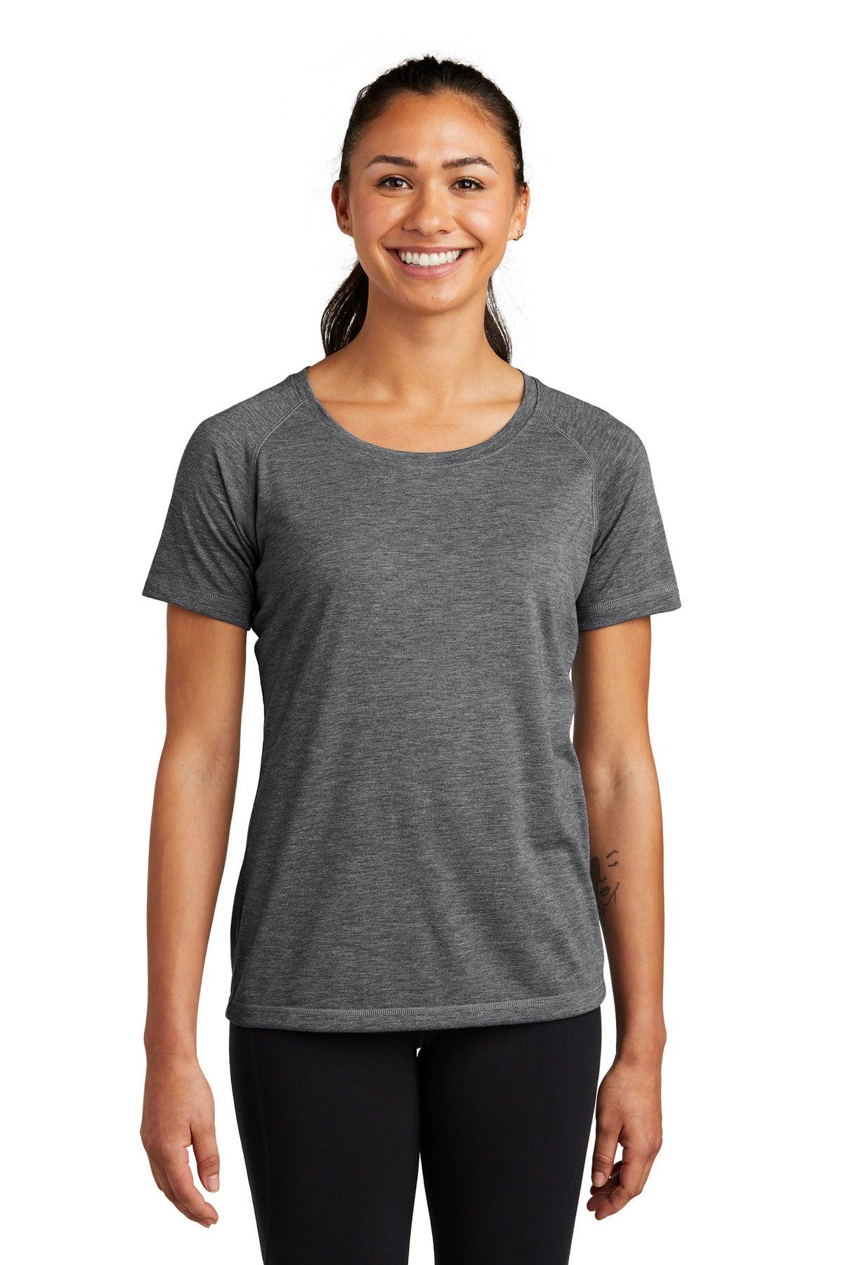 Sport-Tek Ladies PosiCharge Tri-Blend Wicking Scoop Neck Raglan Tee. LST400 - Dresses Max