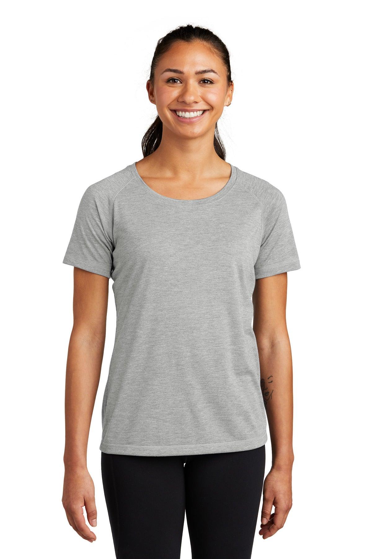Sport-Tek Ladies PosiCharge Tri-Blend Wicking Scoop Neck Raglan Tee. LST400 - Dresses Max