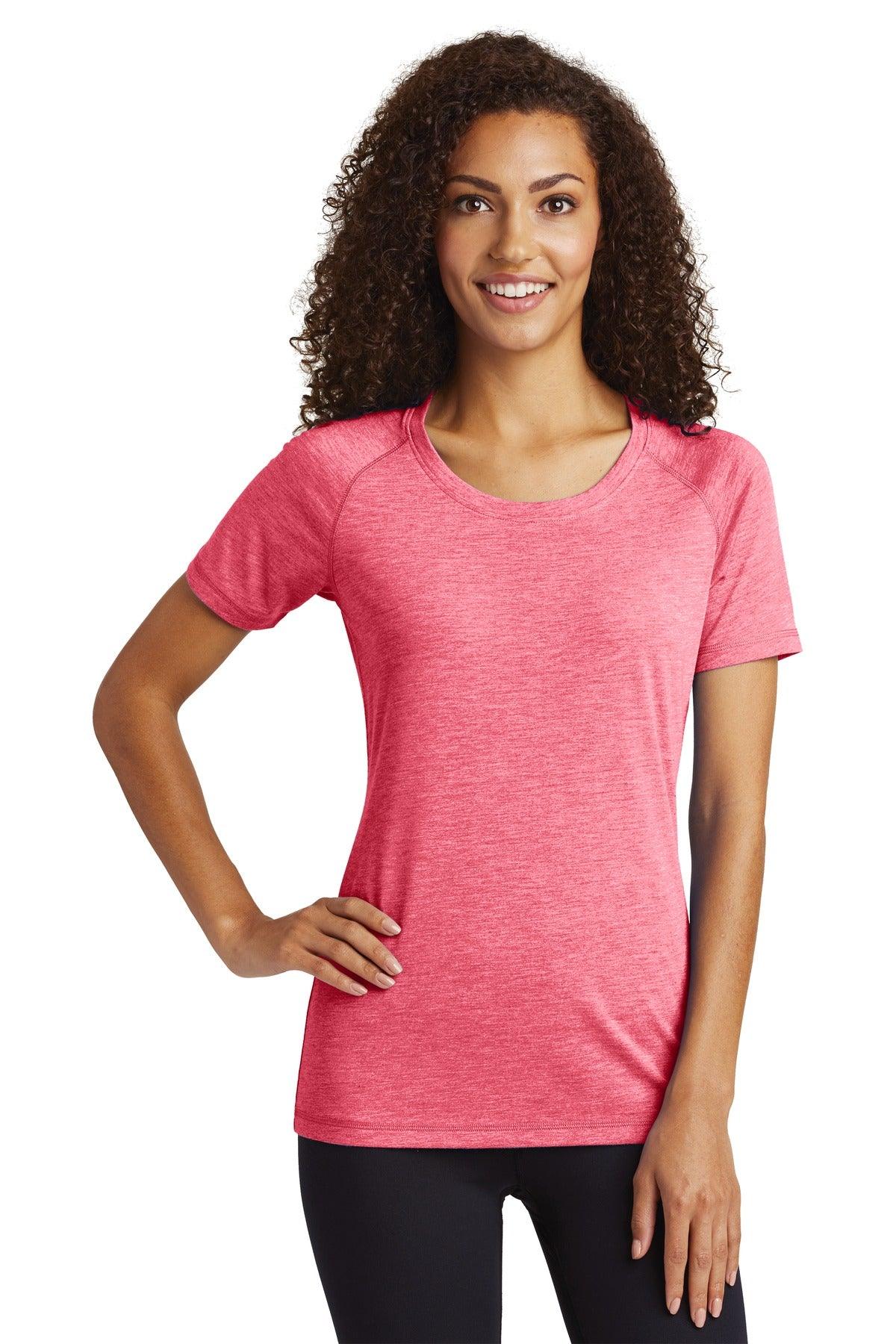 Sport-Tek Ladies PosiCharge Tri-Blend Wicking Scoop Neck Raglan Tee. LST400 - Dresses Max