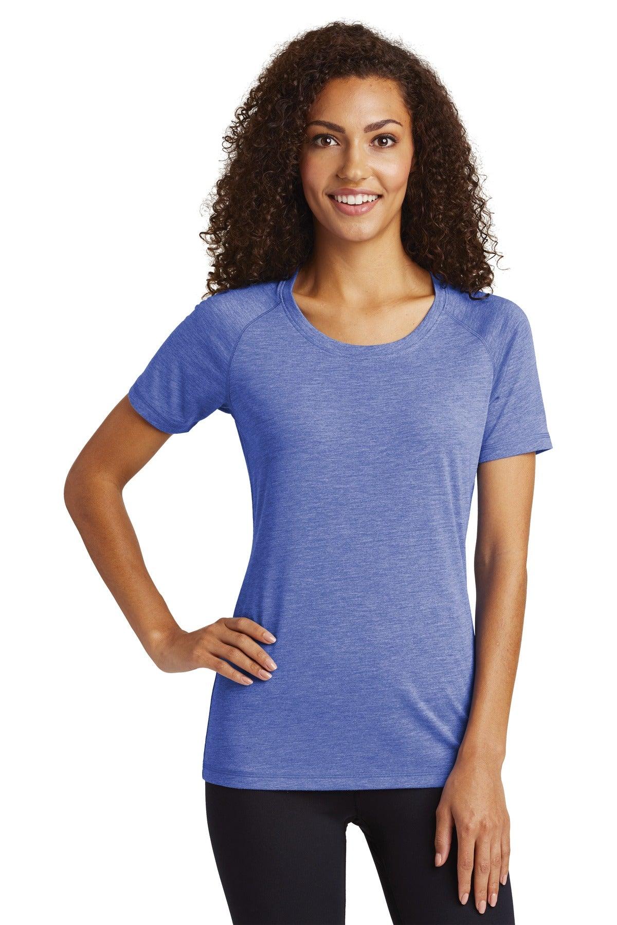 Sport-Tek Ladies PosiCharge Tri-Blend Wicking Scoop Neck Raglan Tee. LST400 - Dresses Max