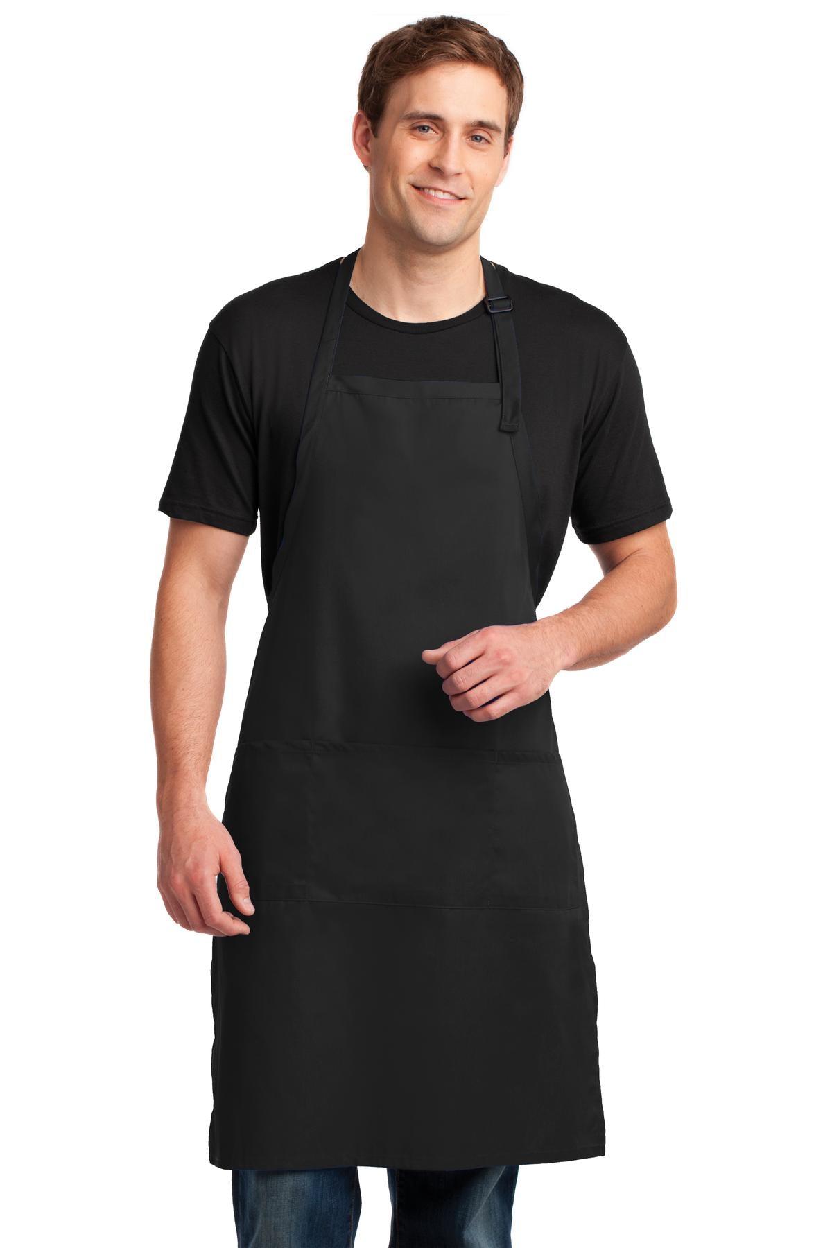 Port Authority Easy Care Extra Long Bib Apron with Stain Release. A700 - Dresses Max