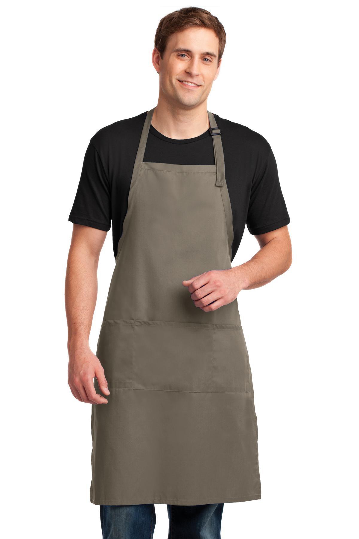 Port Authority Easy Care Extra Long Bib Apron with Stain Release. A700 - Dresses Max
