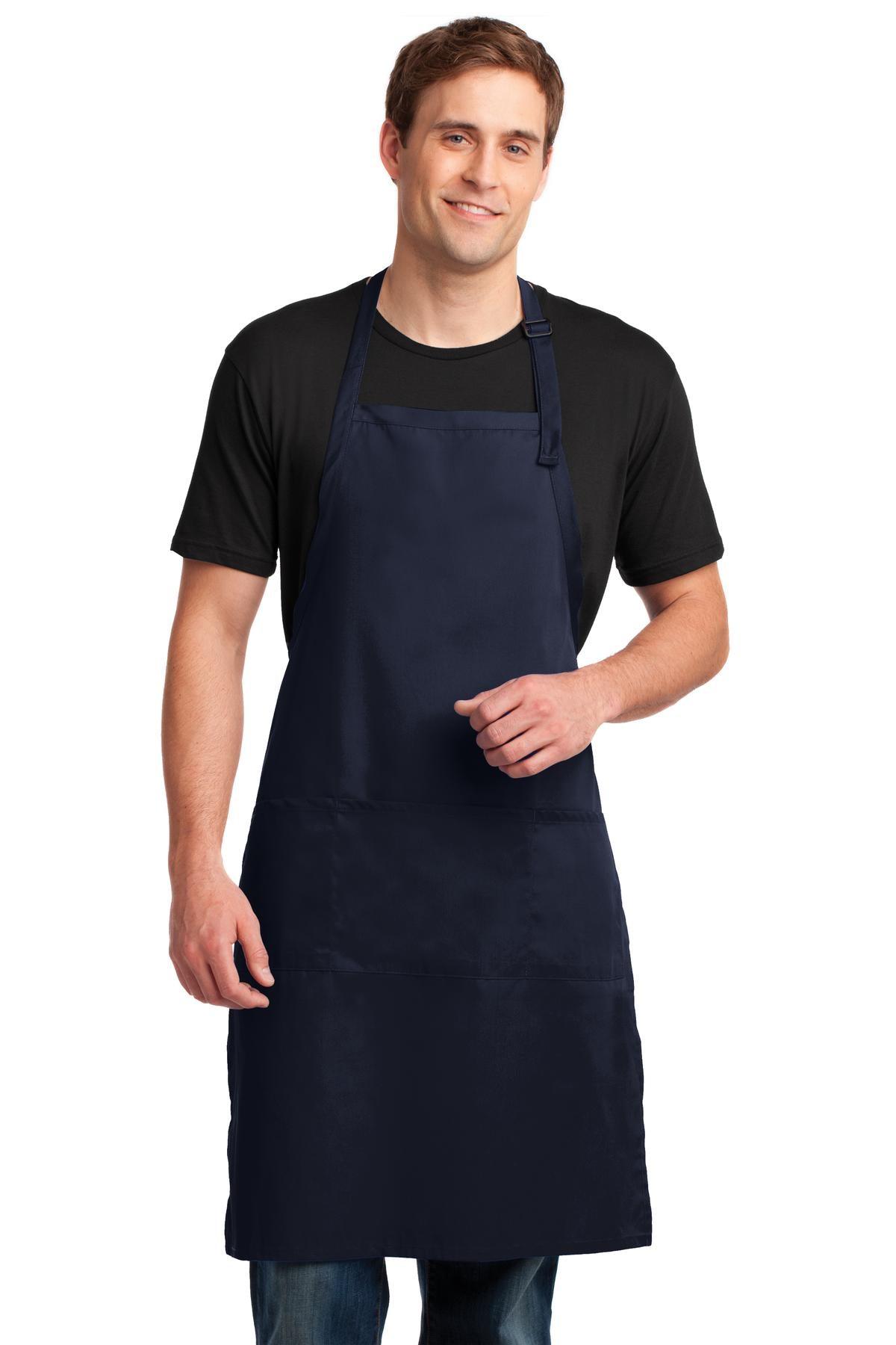 Port Authority Easy Care Extra Long Bib Apron with Stain Release. A700 - Dresses Max