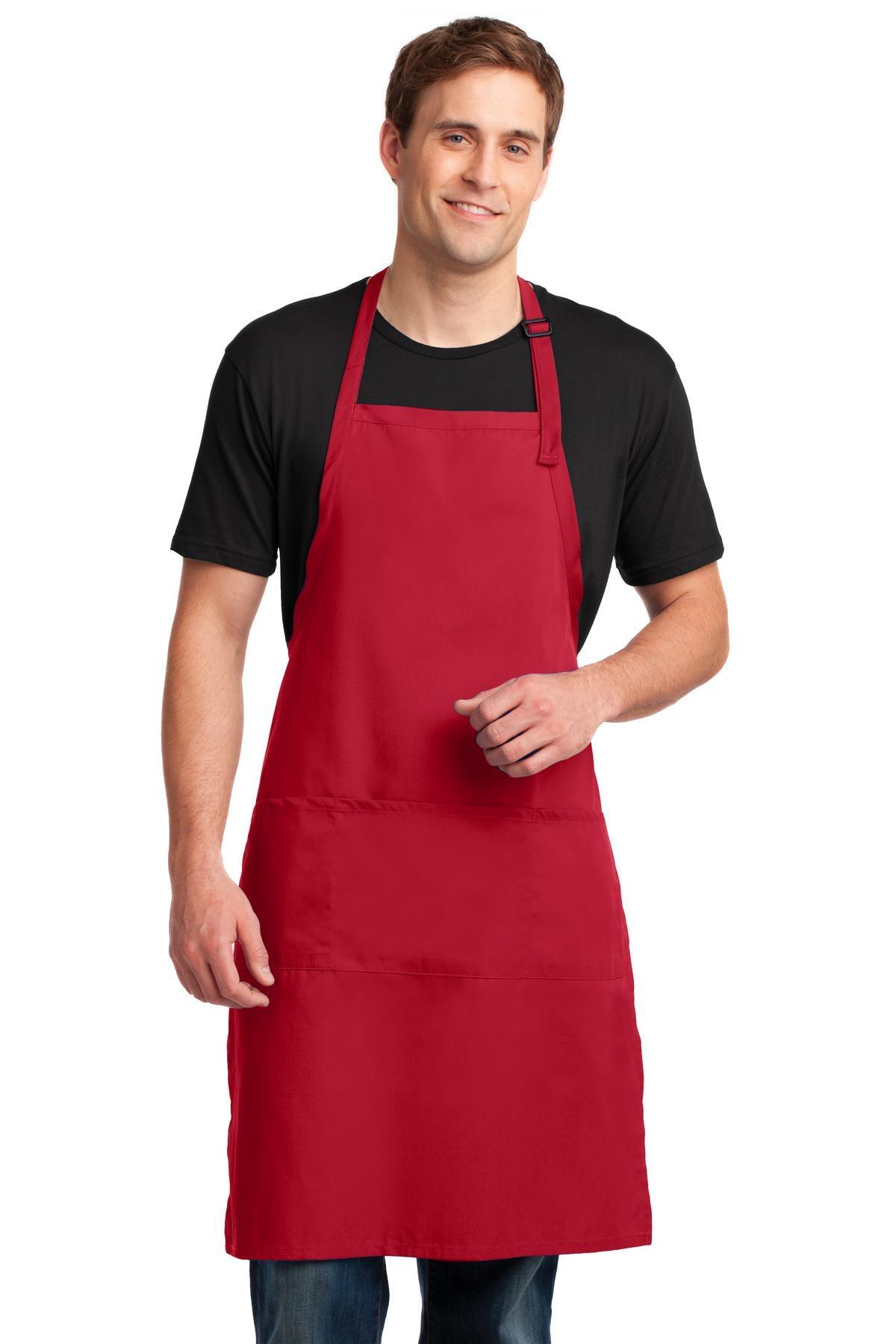 Port Authority Easy Care Extra Long Bib Apron with Stain Release. A700 - Dresses Max