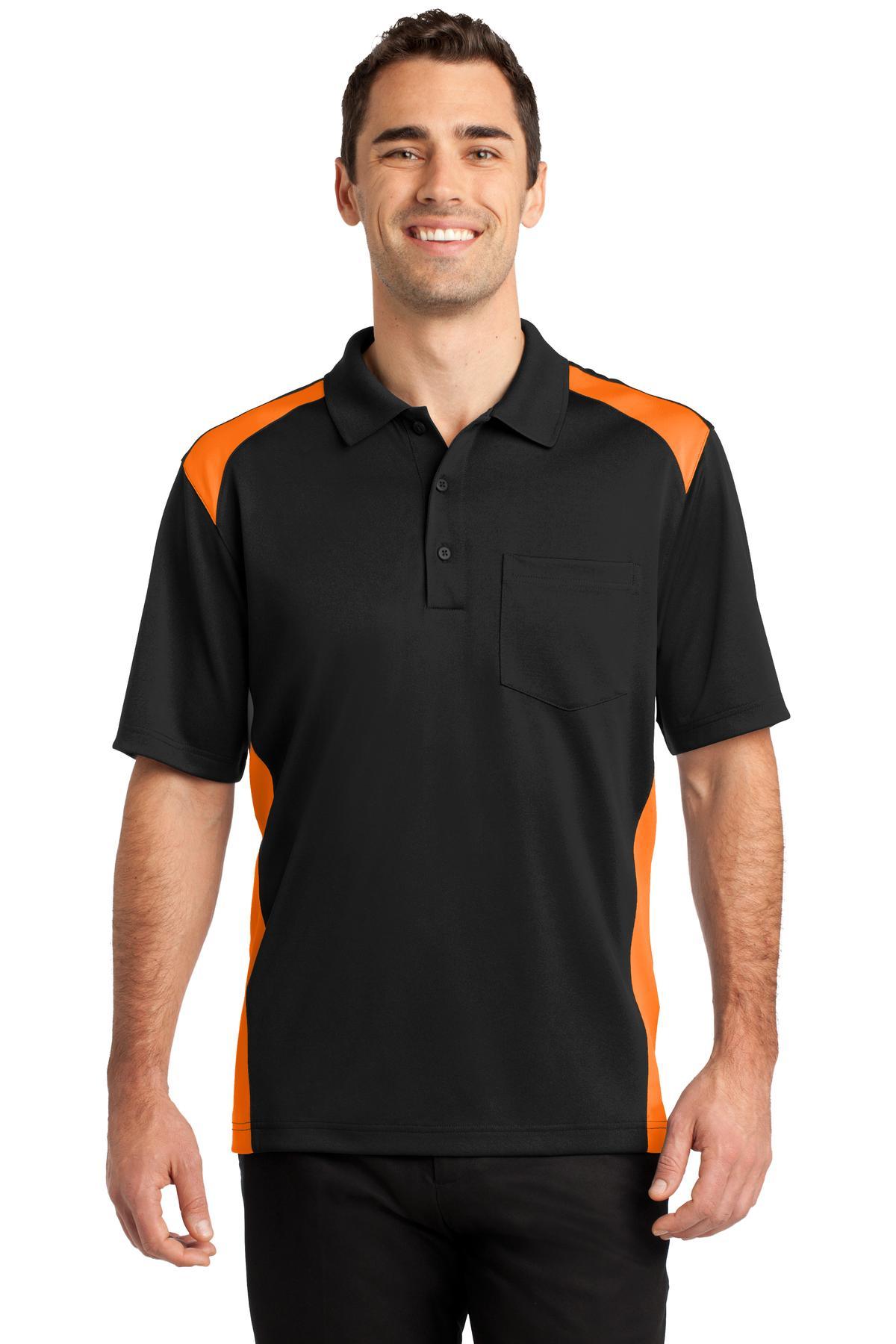 CornerStone Select Snag-Proof Two Way Colorblock Pocket Polo. CS416 - Dresses Max