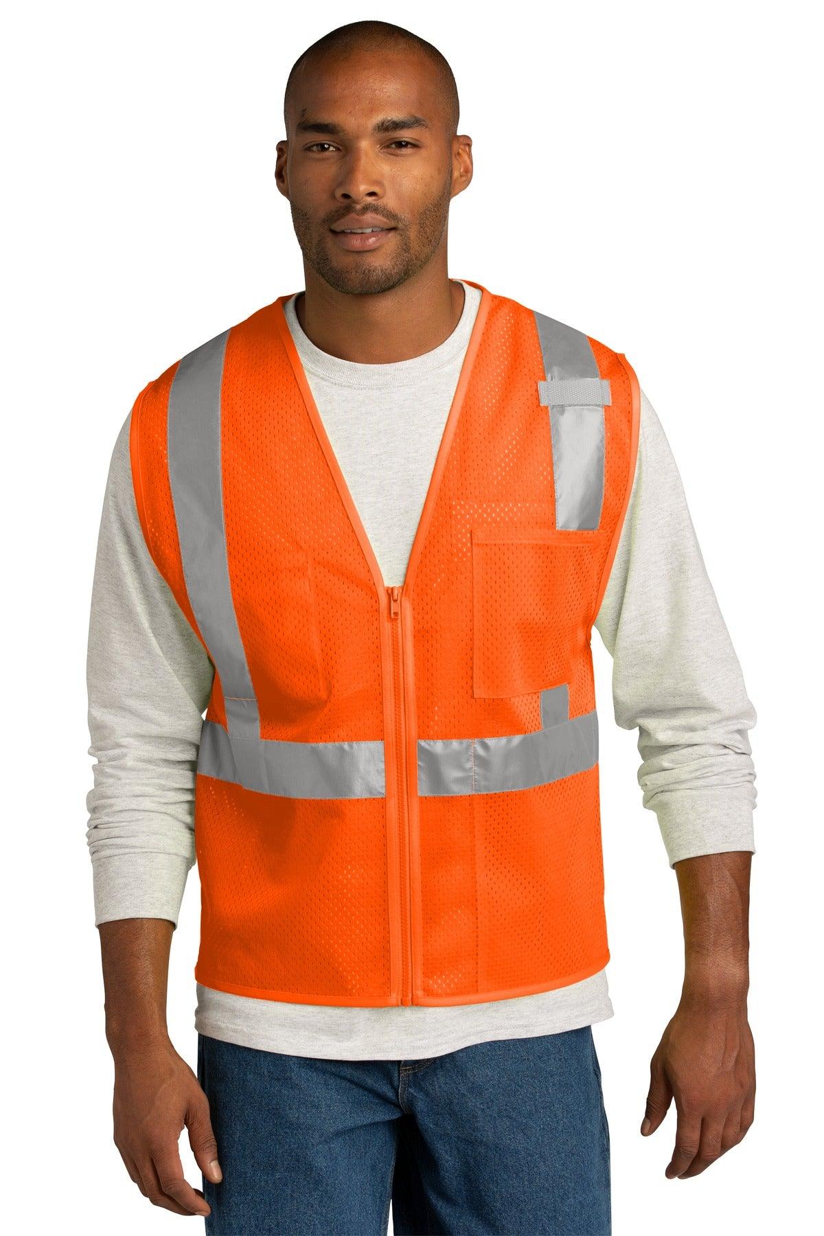 CornerStone ANSI 107 Class 2 Mesh Zippered Vest. CSV102 - Dresses Max