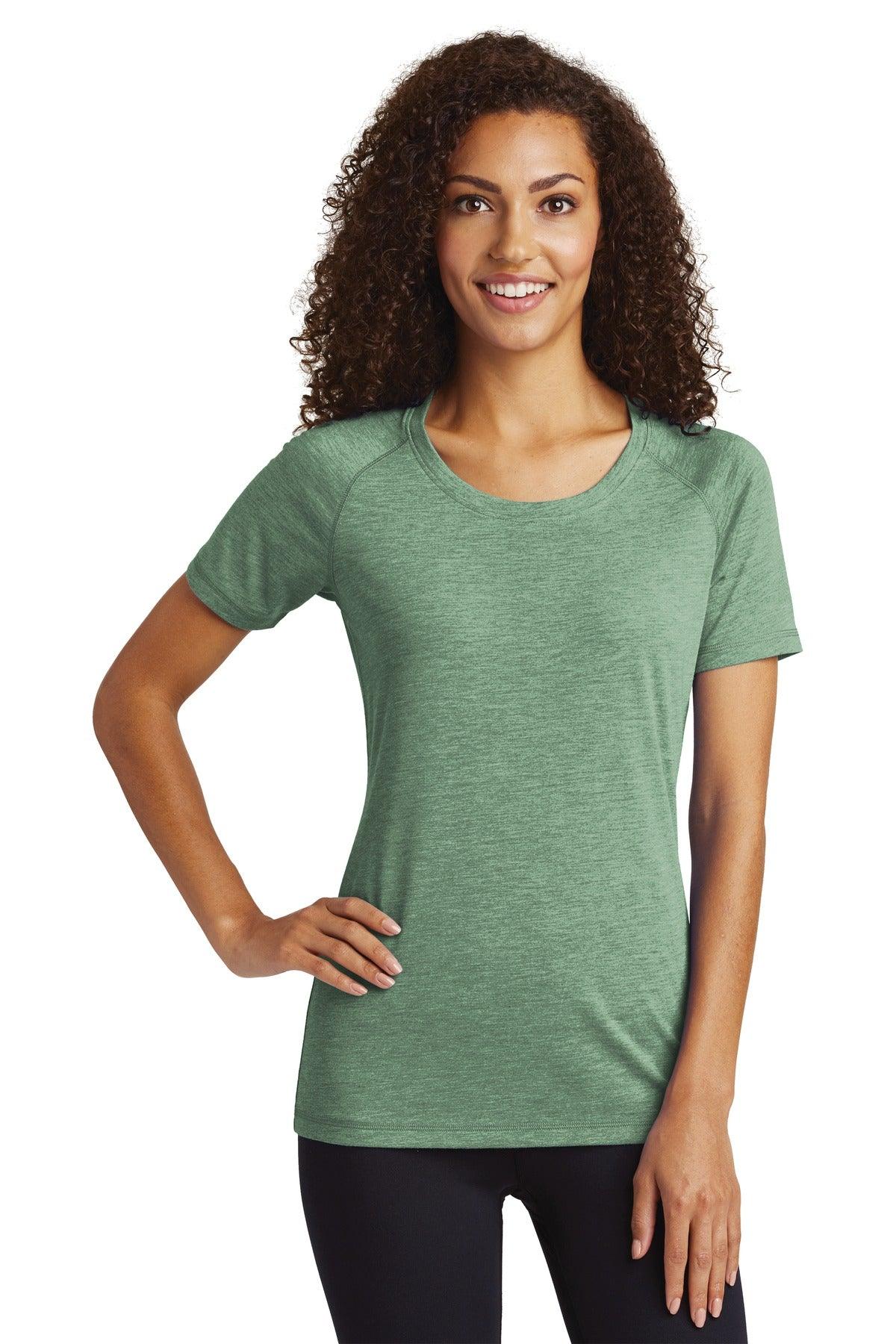 Sport-Tek Ladies PosiCharge Tri-Blend Wicking Scoop Neck Raglan Tee. LST400 - Dresses Max