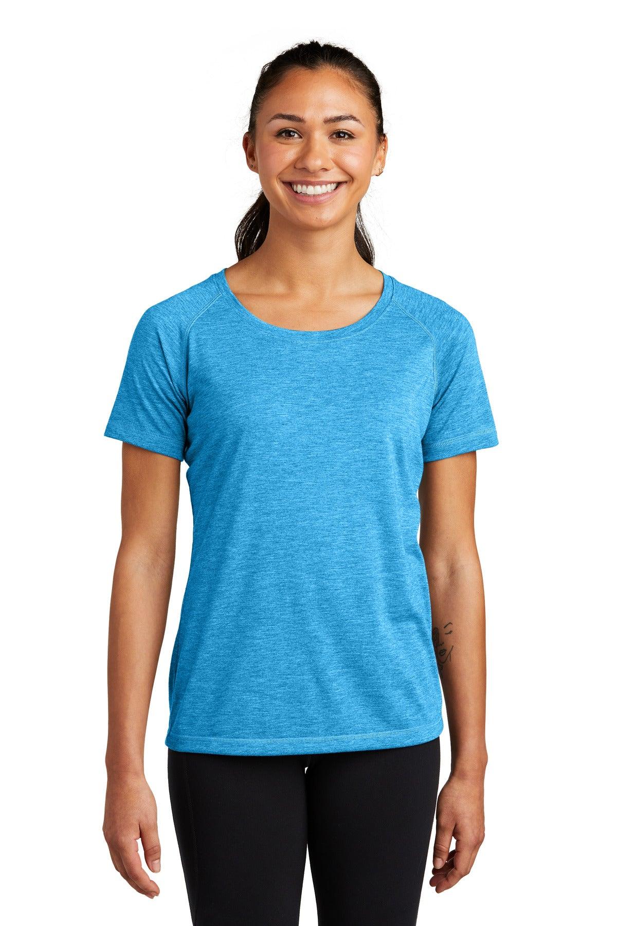 Sport-Tek Ladies PosiCharge Tri-Blend Wicking Scoop Neck Raglan Tee. LST400 - Dresses Max