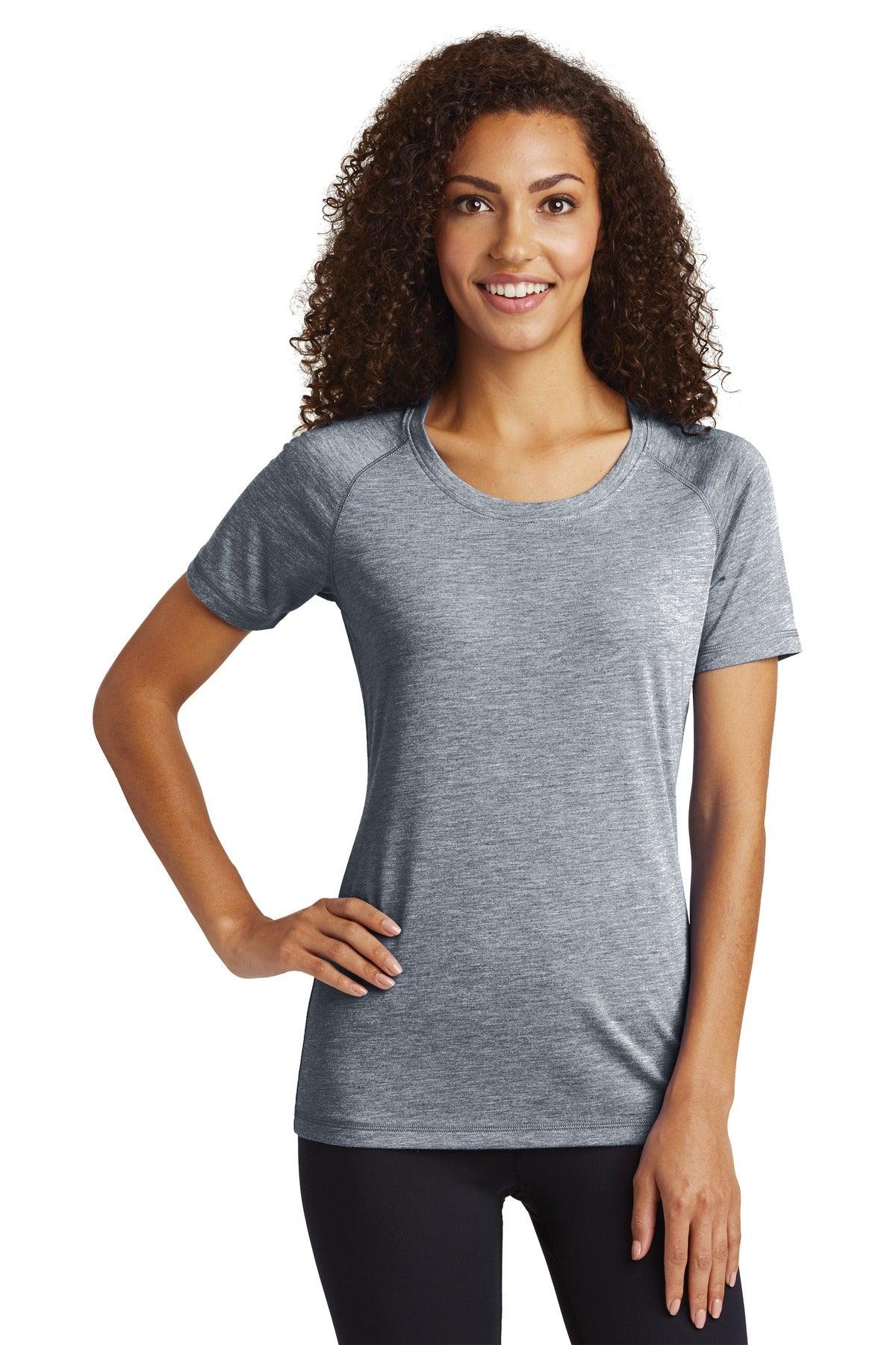 Sport-Tek Ladies PosiCharge Tri-Blend Wicking Scoop Neck Raglan Tee. LST400 - Dresses Max