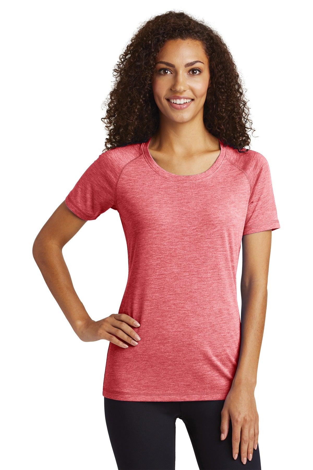 Sport-Tek Ladies PosiCharge Tri-Blend Wicking Scoop Neck Raglan Tee. LST400 - Dresses Max